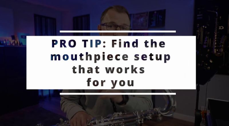 When you're trying a saxophone, take time to find the mouthpiece setup that works for you. Sax School online