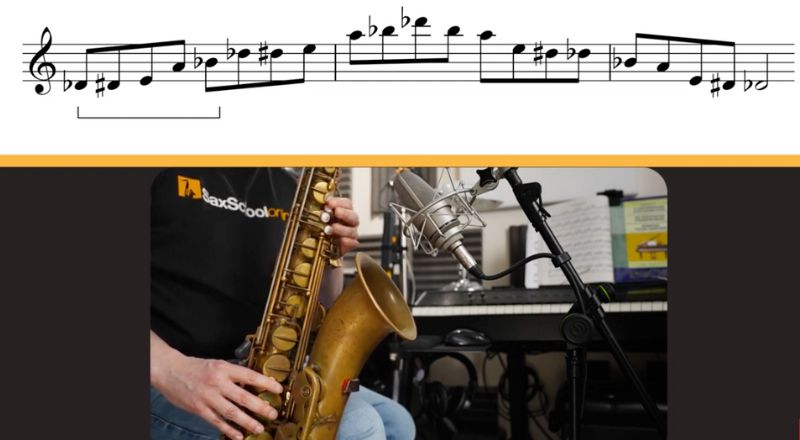 Creating saxophone solos using diminished patterns. Sax School Online