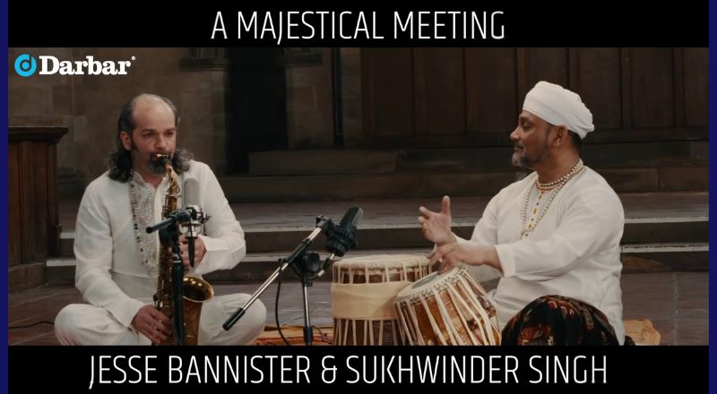 Jesse Bannister playing Indian saxophone with topIndian musicians Sukhwinder Singh. Sax School Online Podcast