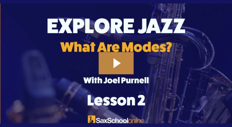 Sax School Lesson on Modes Sax School Online podcast