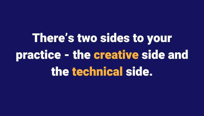 There's 2 sides to your practice - the creative side and the technical side. Sax School online podcast