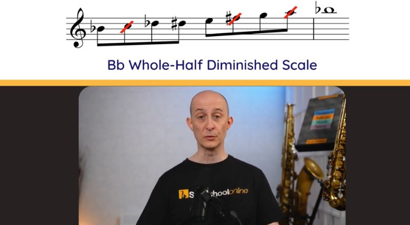 Leave out 3 notes of the diminished scale. Sax School Online