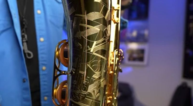 Engraving on Selmer Signature Saxophone. Sax School Online