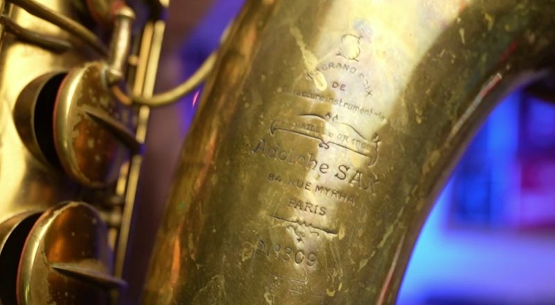 100 year old vintage adophe sax horn. Sax School Online