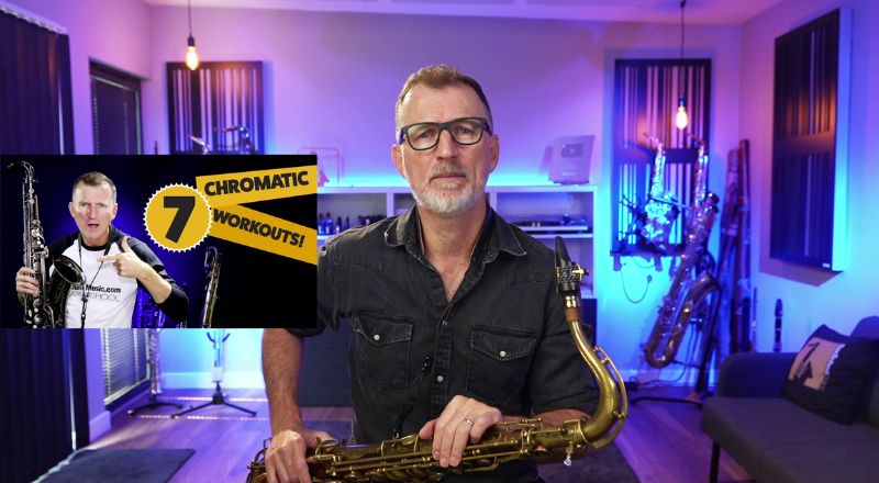 use chromatic workouts to adapt to a different new or vintage saxophone. Sax School online lesson.