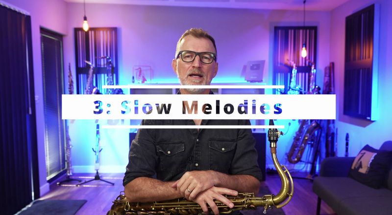 Use slow melodies in your saxophone practice to adapt to a different saxophone. Sax School Online