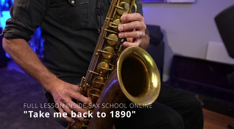 Nigel McGill Sax School Online tests vintage saxophone. Sax School Online