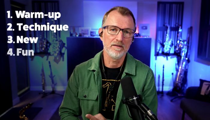 saxophone practice style: the 4 part practice routine. Sax School Online