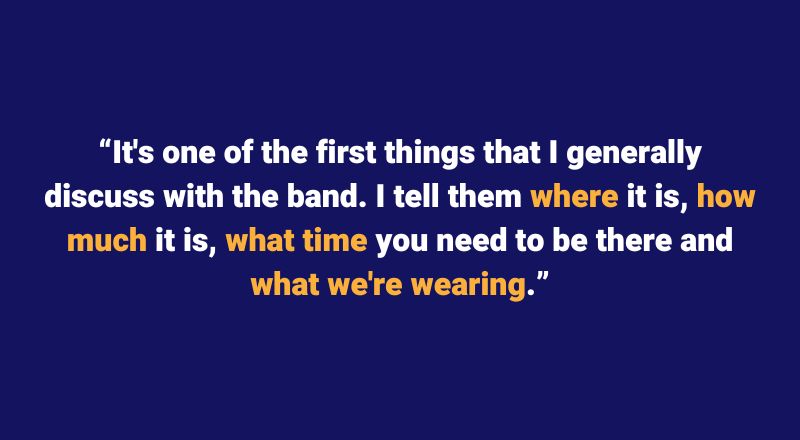 Tell the band what they should wear for the gig. Sax School Online podcast