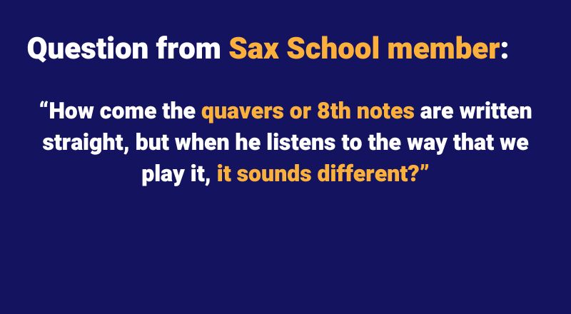 Sax School member question. Sax School Online podcast