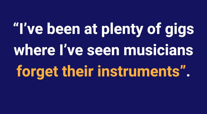 I've seen musicians forget their instruments. Sax School Online podcast