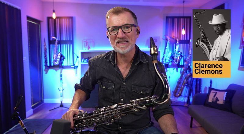 Clarence Clemons eighties pop sax player. Sax School online