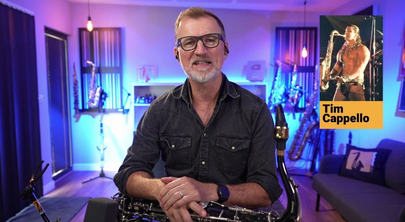 Tim Capello eighties sax player. Sax School Online