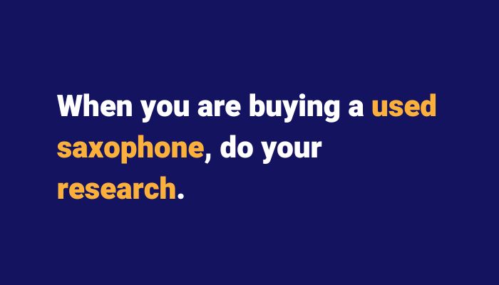 When you buy a second hand saxophone do you research. Sax School Online podcast