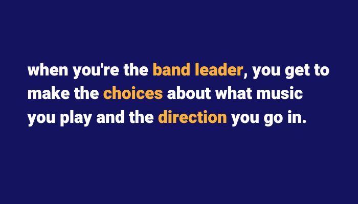 Being a band leader and setting the direction. Nigel McGill. Sax School Online podcast