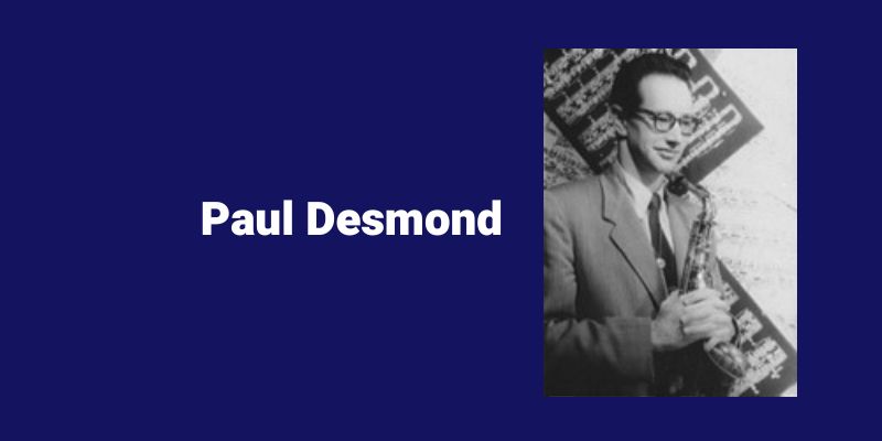 Paul Desmond famous jazz sax legend. Sax School Online
